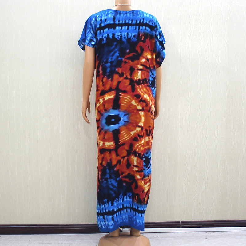 Dashikiage чудесный красивый принт хлопок аппликации африканские Дашики платья для женщин с шарфом