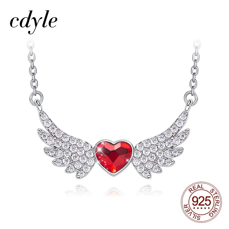 Серебряная цепочка Cdyle с крыльями ангела из кубического циркония подвеска