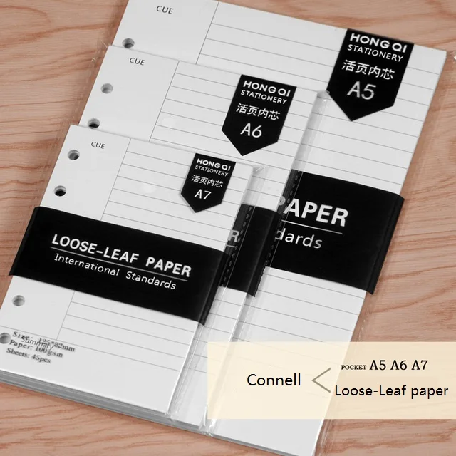 A5/A6/A7 Spiral Notebook Agenda Monthly Weekly Planner 45 Sheets Six Hole Standard Loose-Leaf Paper Office School Stationery connell