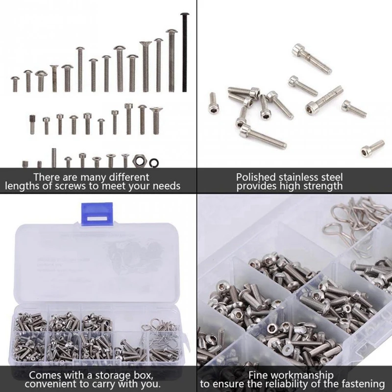 Screw Kit With Box For 1/7 Short Truck Rc Car Screw Stainless Steel Screws Box Repair Tool Kit For Traxxas Udr Rc Parts