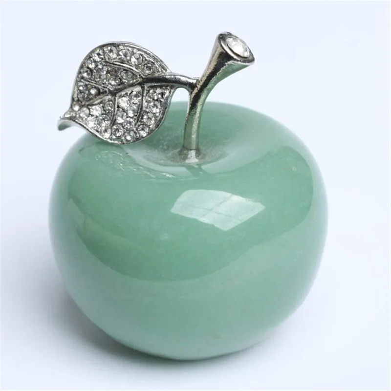 

Wholesale Natural Green Aventurine Crystal Carved Apple Quartz Carving