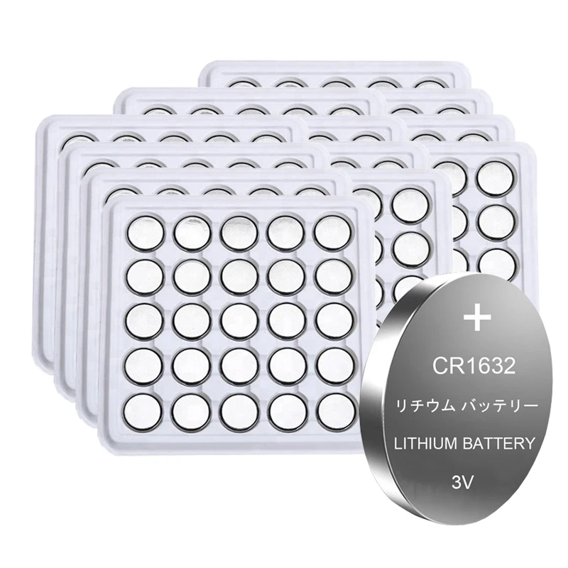 

300pcs CR1632 CR 1632 3V Li-ion Lithium Battery DL1632 BR1632 ECR1632 GPCR For Toy Calculator Watch Button Cell coin