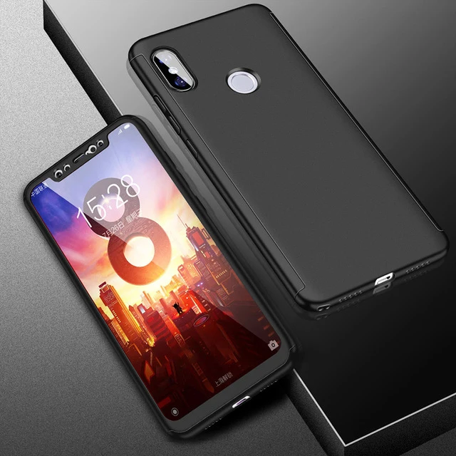 360 Полное покрытие чехол для телефона для Xiaomi mi 9TPRO 9SE 8SE 8LITE 6X 5X F1 A2 A1 жесткий поликарбонатный чехол для Red mi Примечание 8Pro K20Pro 8A 7A 6A - Цвет: Black