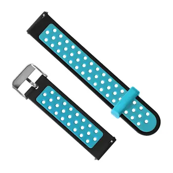 

Fashion for Huami for Amazfit Smart Watch 2/2S Stratos 22mm Two-color Vented Strap Soft Silicon Watch Bracelet Strap Band
