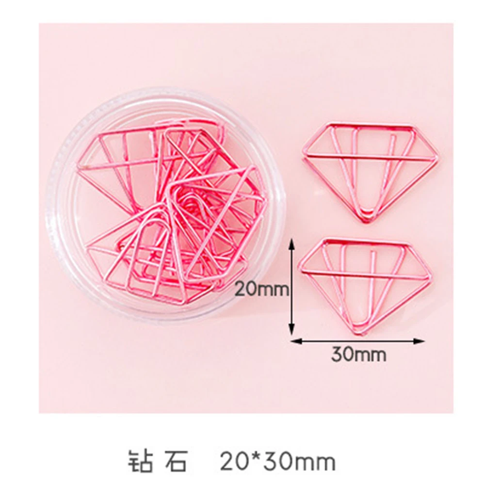 8 шт./лот, мини-скрепки с розовым сердцем для девочек, милые канцелярские принадлежности, металлические прозрачные скрепки для фотографий, школьные офисные принадлежности - Цвет: style5
