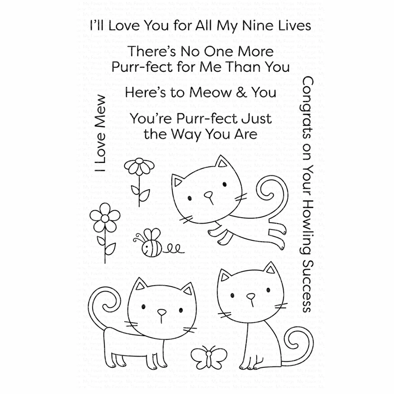 

2019 New Girls Metal Cutting Dies and In Scrapbooking For Paper Making Purr-fect Embossing Frame Card Craft Clear Stamps Set