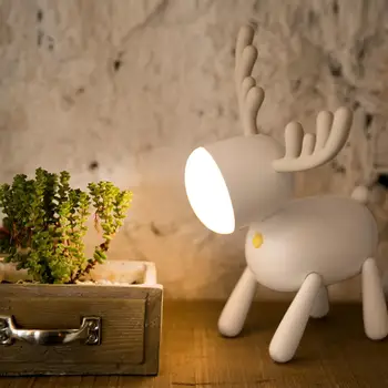 

Elk Night Lamp Cute Table Lamp Decorate Light for Children Reading Protect eyes