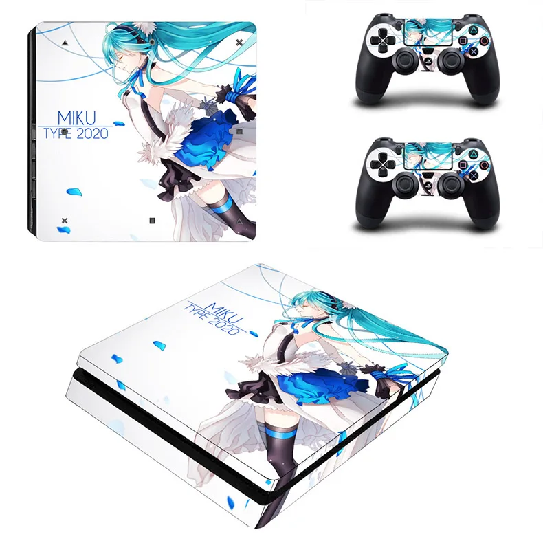 Hatsune Miku PS4 Slim sticker s PS 4 Play station 4 Slim Skin sticker Pegatinas для playstation 4 Slim консоль и контроллер