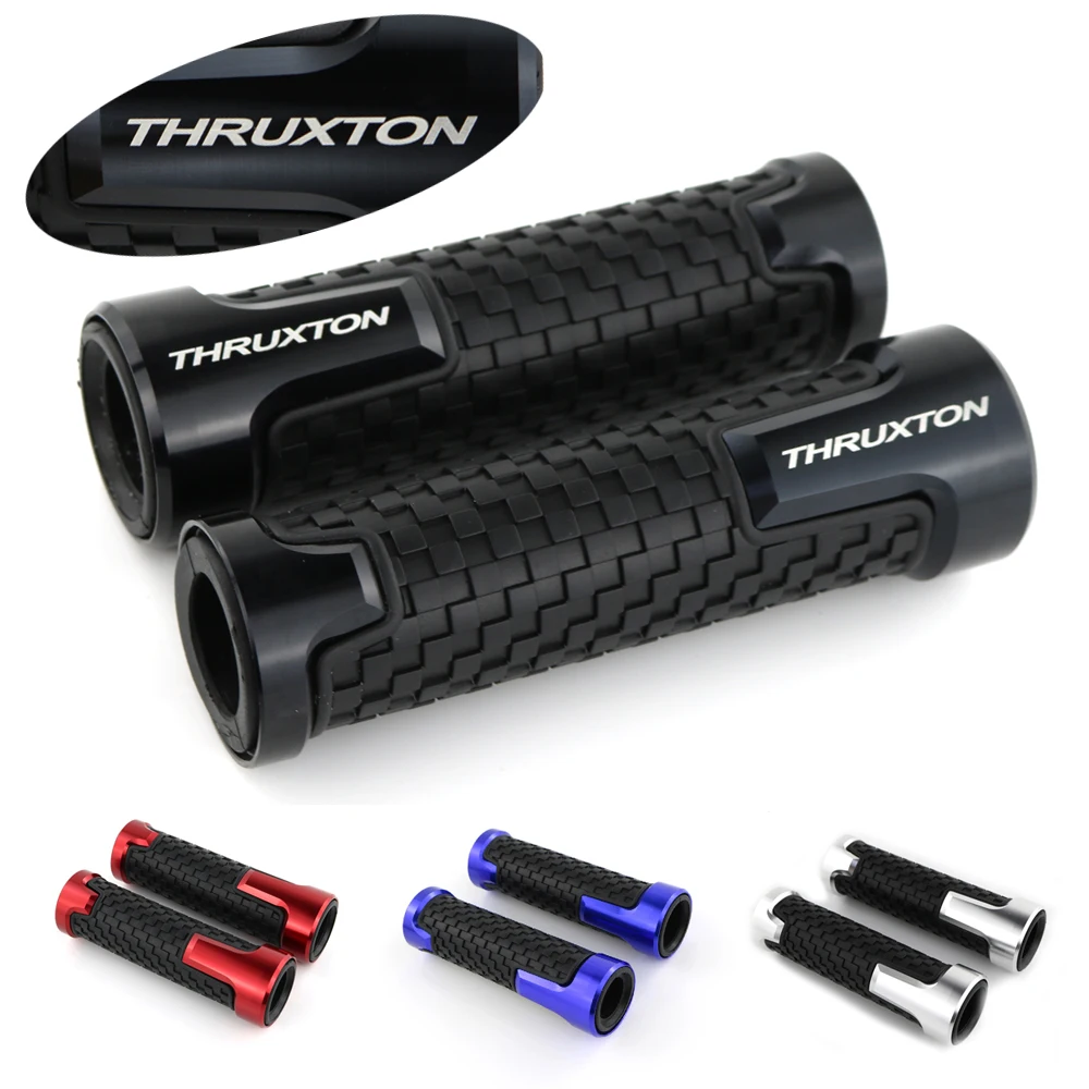 

For Motorcycle Triumph THRUXTON 900 Thruxton Steve McQueen SE Thruxton 1200 Handlebar Handle Grips CNC Aluminum None-Slip Rubber
