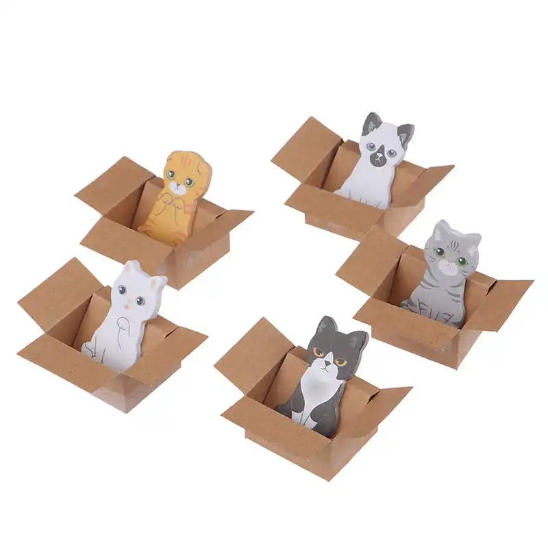 Cartoon Stationery Sticky Notes Office School Supplies 3D Cat Dog Box Stick-SL