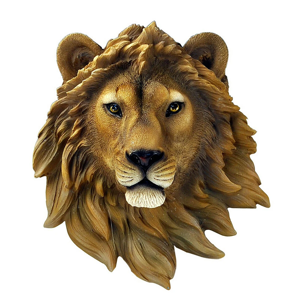 

3D Living Room Leopard Ornament Craft Synthetic Resin Wall Hanging Wolf Decoration Gift Art Animal Head Mounted Realistic