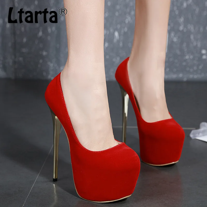 LTARTA Women Red Sexy Platfrom Pumps Large Size Shoes High Heels 35 42 ...