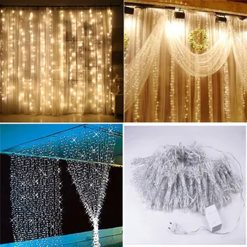 

Christmas Garland Curtain String Light Christmas Decorations for Home Natal Christmas Ornaments New Year Decorations Navidad