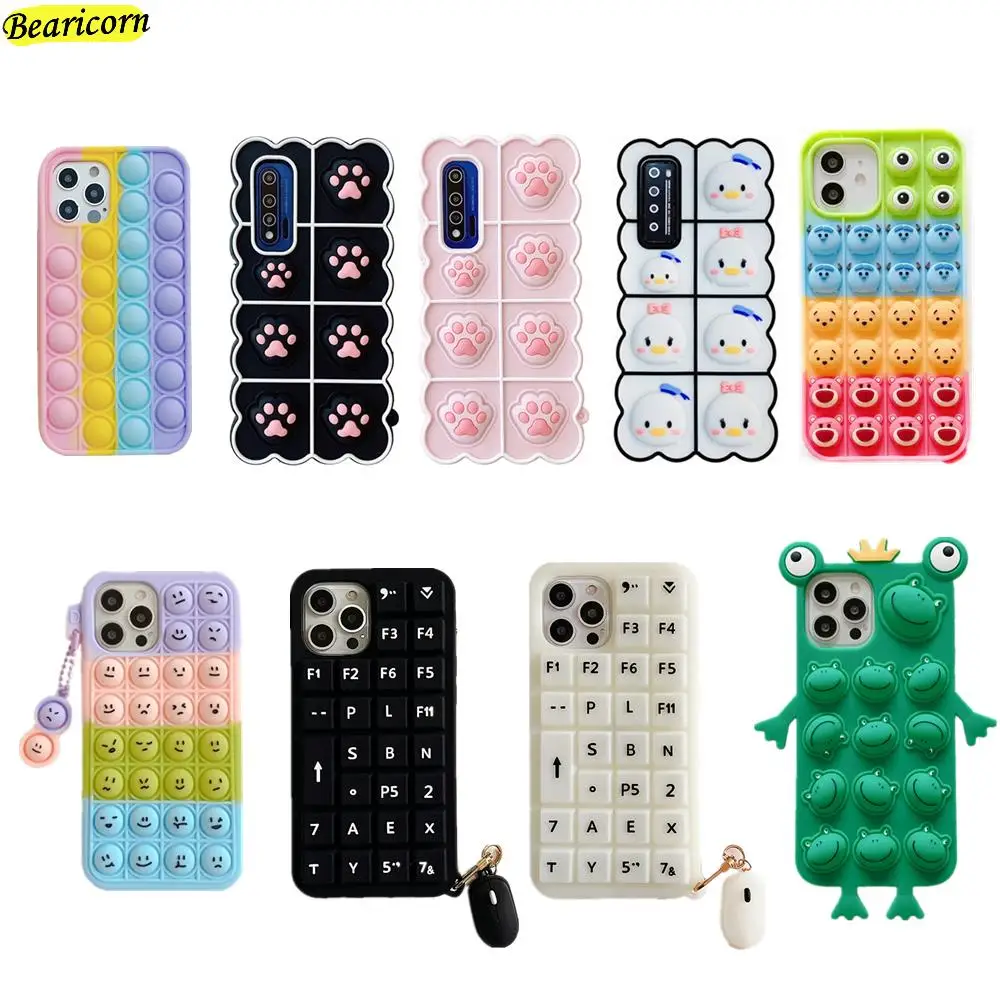 Популярный игрушечный пузырьковый чехол для Huawei P30 P40 Lite E P50 Pro P Smart 2021 Z S Plus Y9s Y7a Y6p