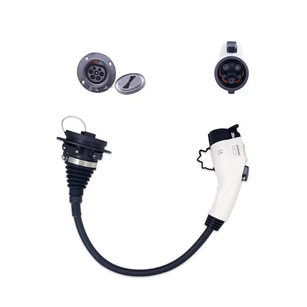 Duosida Adapter Type2 Male Socket to J1772 Type 1 Plug 32A EV Car Connector Electric Vehicle Charging Cable