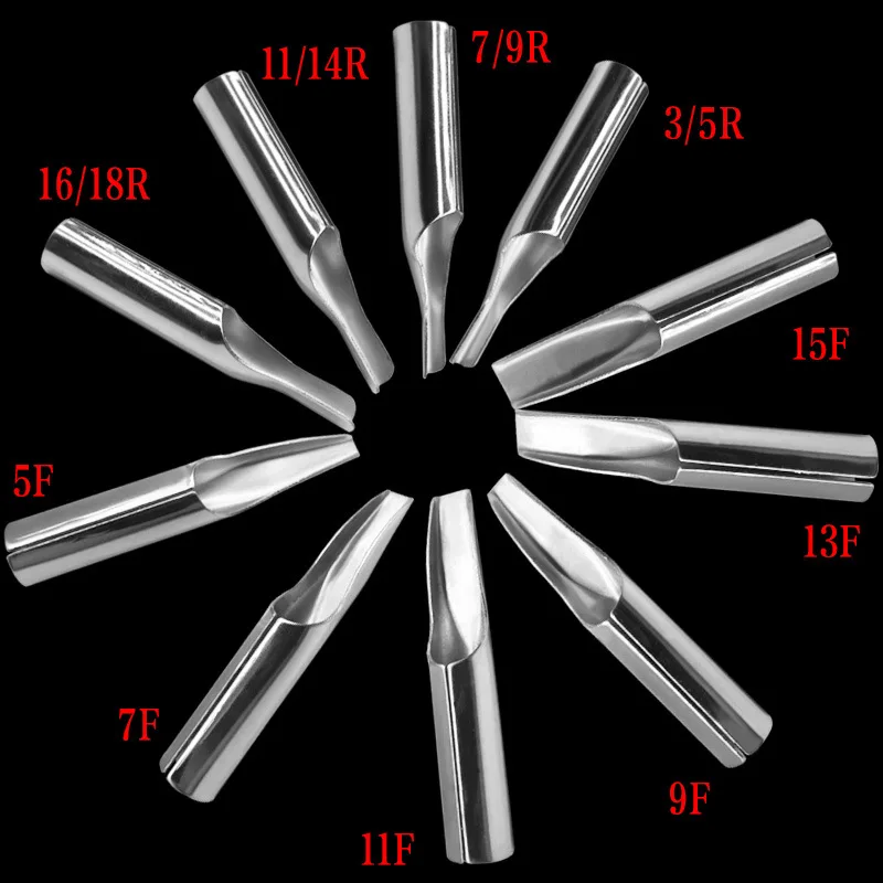10 шт./компл. Нержавеющая сталь татуировки большой сопло для иглы татуировки Kit временные татуировки
