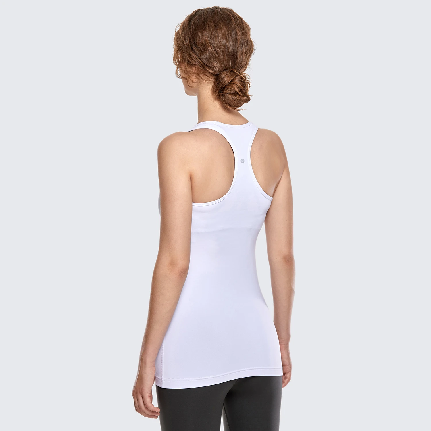 

La Isla Women's Dry Slim Fit Racerback Solid Hip Length Sleeveless Workout Tank Tops