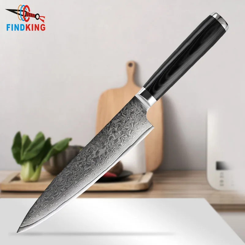FINDKING Mikata ручка дамасский нож 8 дюймов шеф-повар нож 67 слоев Дамасская сталь кухонные ножи Professional Knive