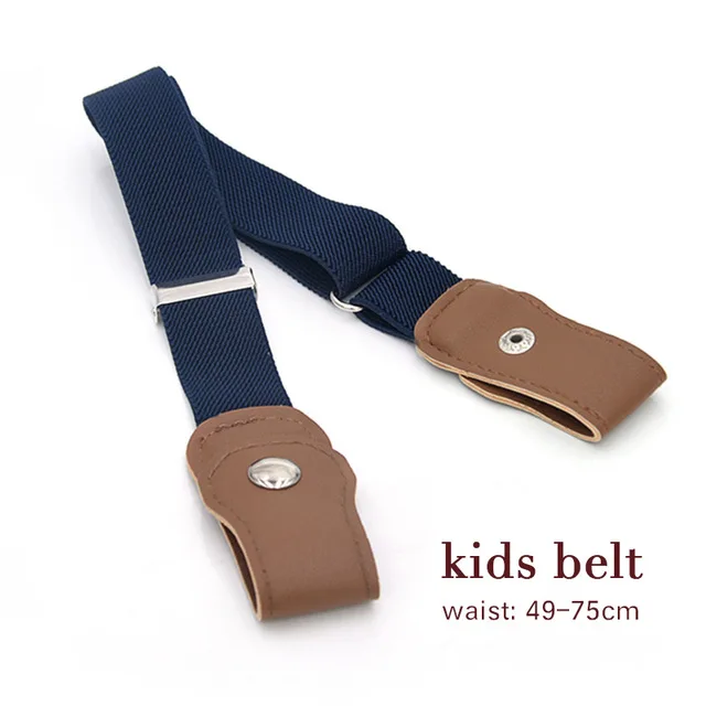 Buckle-Free Belt For Jean Pants,Dresses,No Buckle Stretch Elastic Waist Belt For Women/Men,No Bulge,No Hassle Waist Belt Child navy