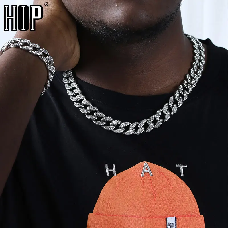 Collar de cadena cubana estilo Hip Hop para hombre, Necklace13 15MM de ...