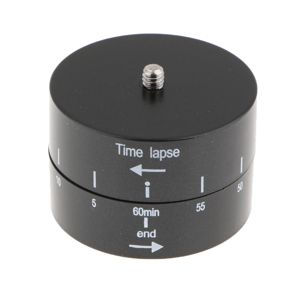 Panoramic 360°/ 60-Minute Time Lapse Tripod Head For Cameras, DSLR's, GoPro's And Smartphones (Supports Up To 4.4 LBS)