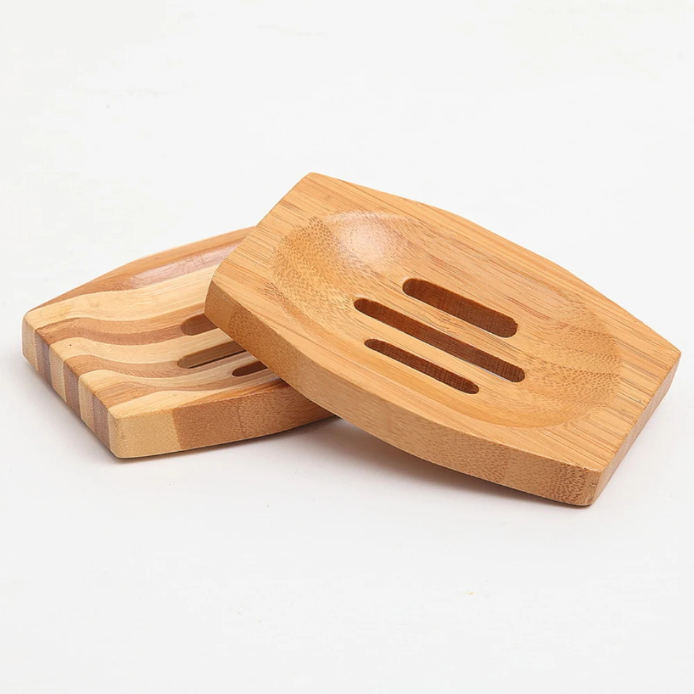 

High Quality Bamboo Soap Dish Natural Wood Soap Tray Wooden Soap Rack Plate Container Storage Holder For Bathroom Kitchen