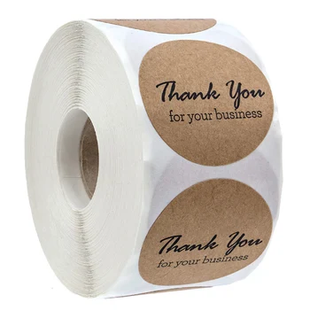 

500 Pcs/Roll Gold Thank You Sticker Sealing Label Decorative Sticker Paper Adhesive Sticker For Scrapbooking Stationery Supplies
