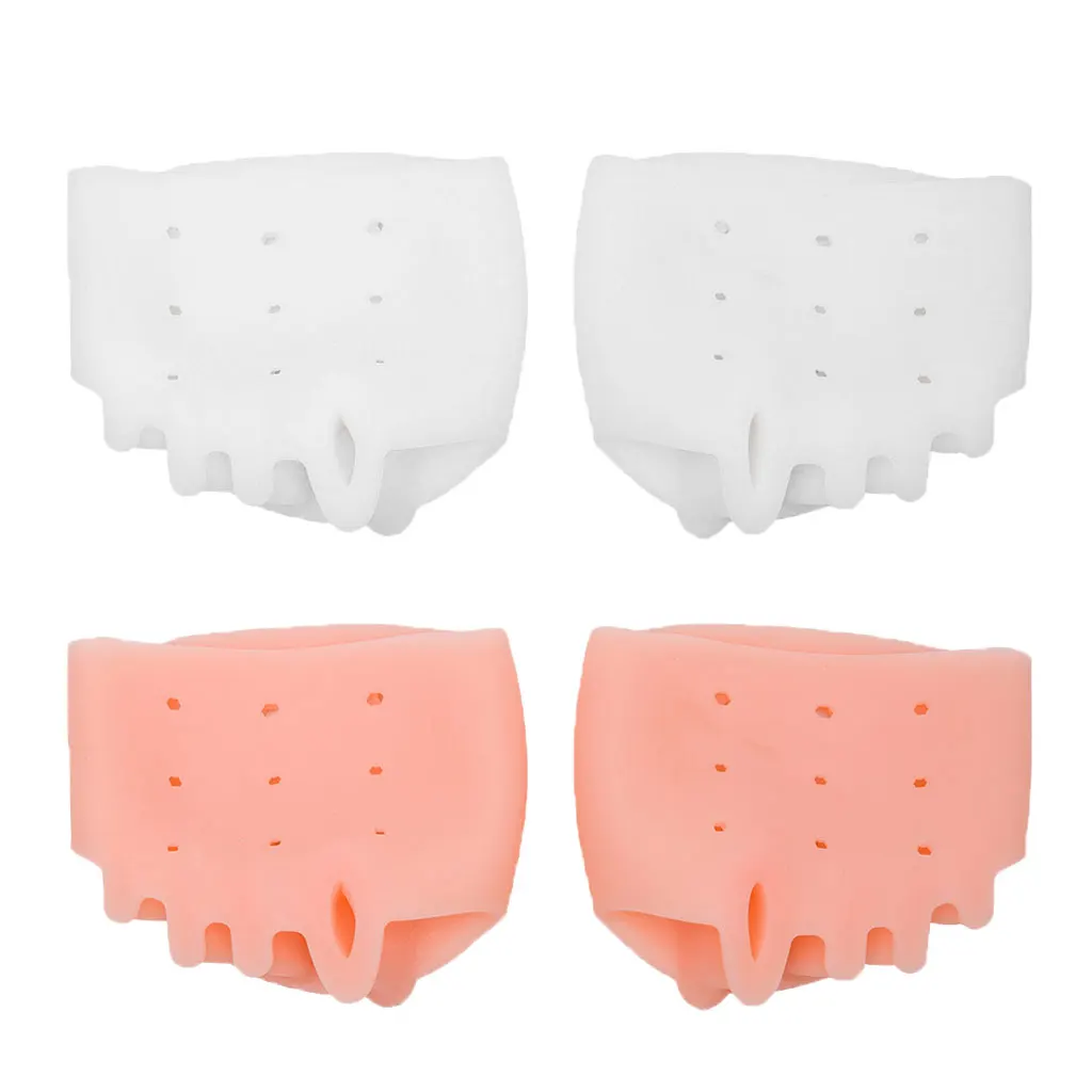 Silicone Foot Cushions Protector Hallux Valgus Bunion Corrector Splint Hammer Toe Correction Cushion Pads Skin White