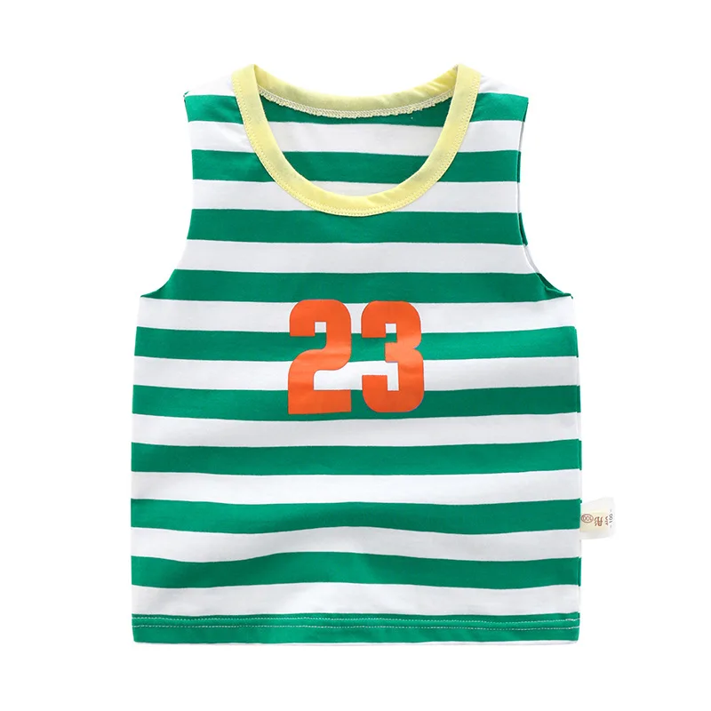 

2019 Summer Children Stripes Sports Vest Baby Lightweight Breathable Sleeveless Vest, a Generation of Fat Manufacturers Direct S