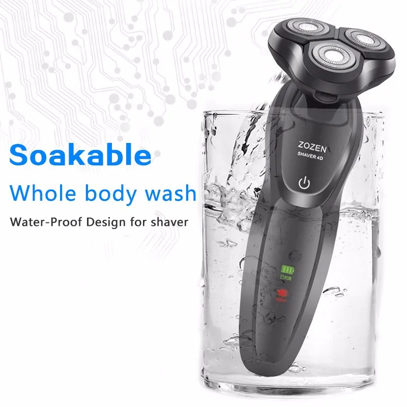 Günstig 4D Elektrische Rasierer Drei Messer Waschbar USB Lade Rasierer Elektrische Smart Razor Männer der Multifunktions Bart Trimmer Haar Trimmer