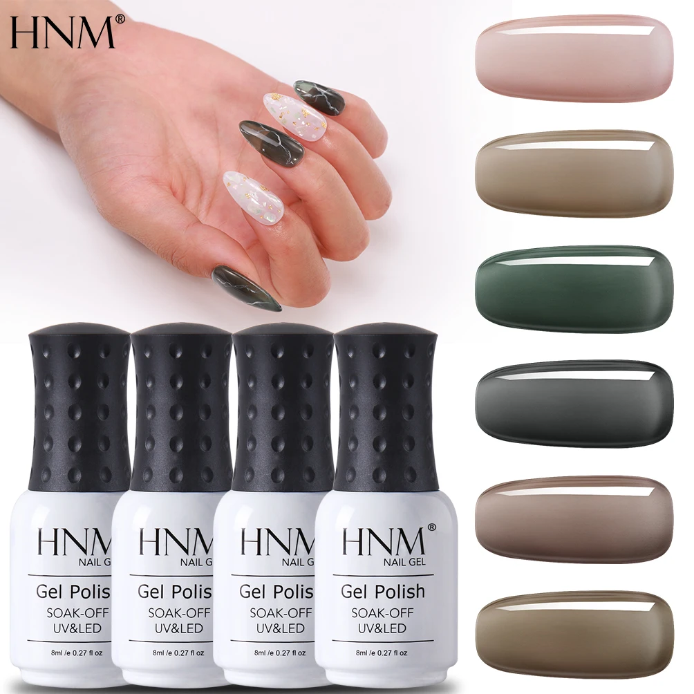 HNM Galaxy Gray Гель-лак Желейный для ногтей Vernis Полупостоянный Гибридный лак дизайна
