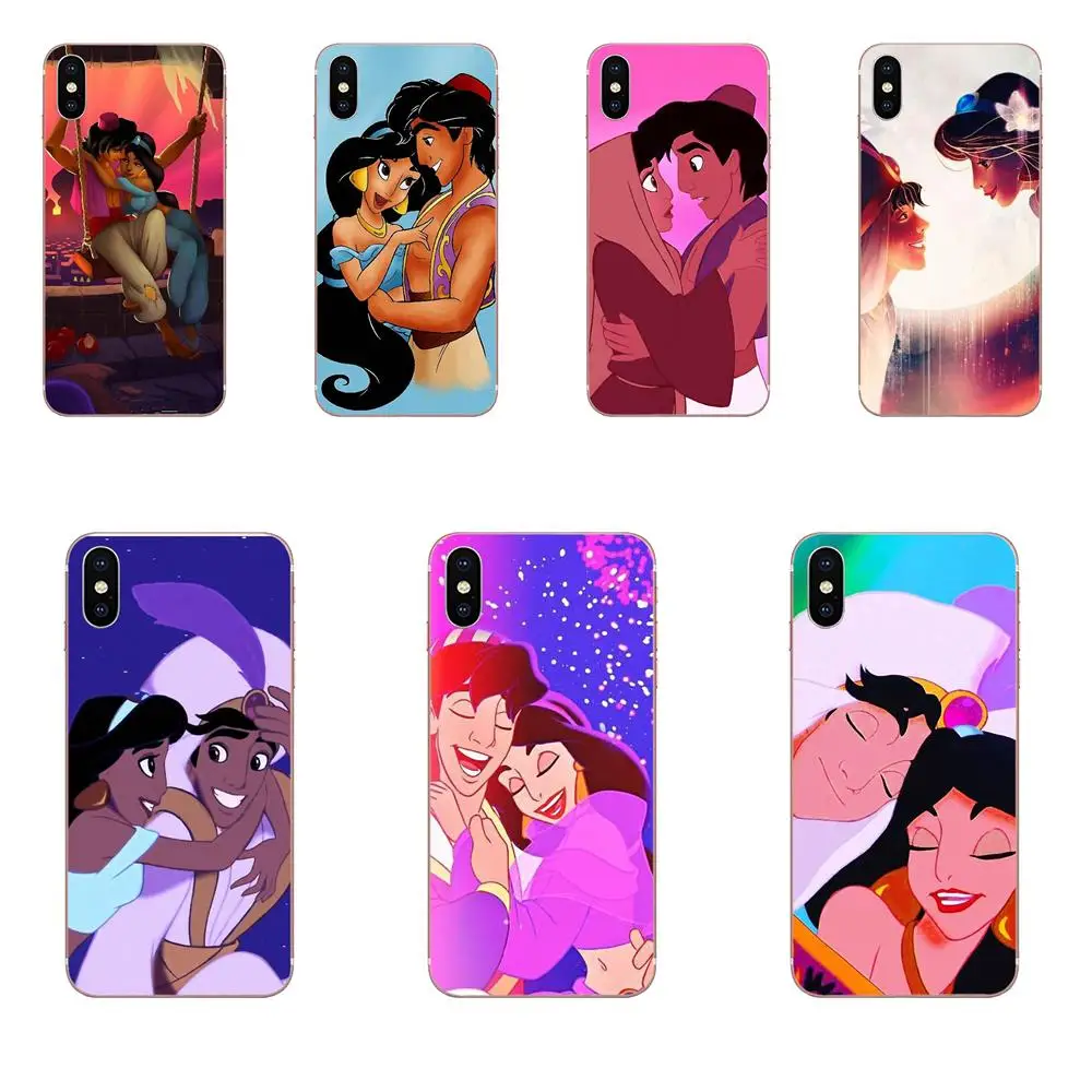 

For LG K50 Q6 Q7 Q8 Q60 X Power 2 3 Nexus 5 5X V10 V20 V30 V40 Q Stylus Soft TPU 2017 New Arrival Aladdin And Princess