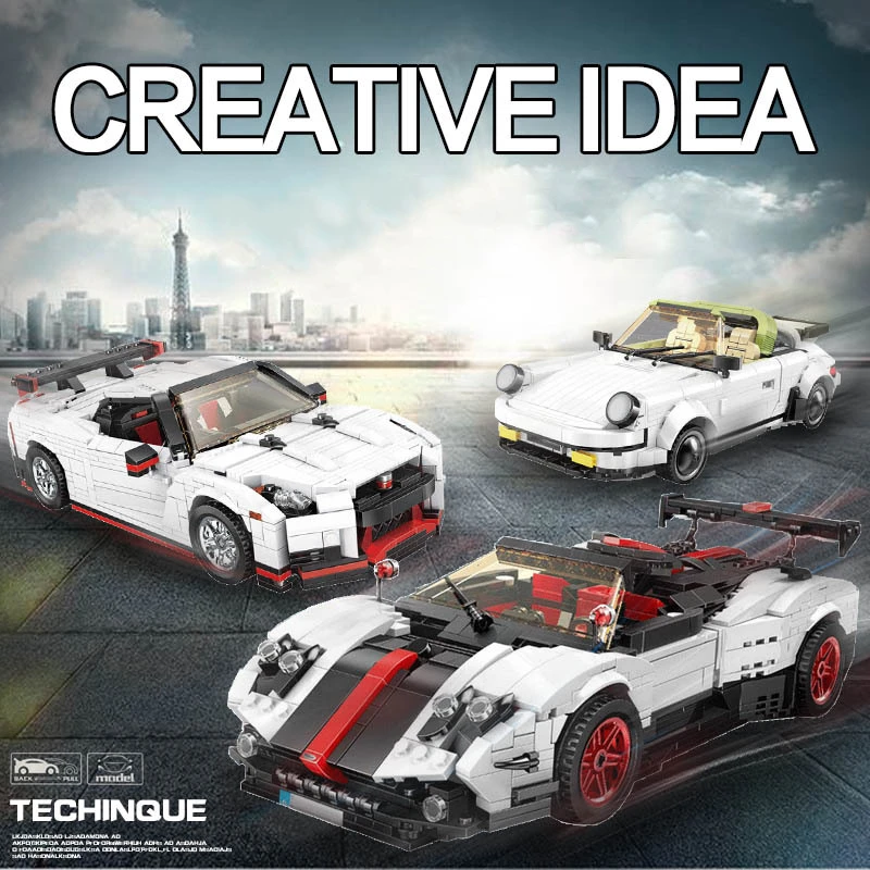 

Technic New Pagani Zonda Cinque Roadster Car Idea Compatible with legoset MOC 22208 20518 Buidling Blocks Toys Christmas gifts