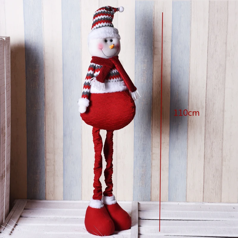 Рождественские куклы большого размера, Санта-Клаус, снеговик, лося, игрушки, рождественские фигурки, рождественский подарок для детей, Красная рождественская елка, украшение сцены - Цвет: snowman251
