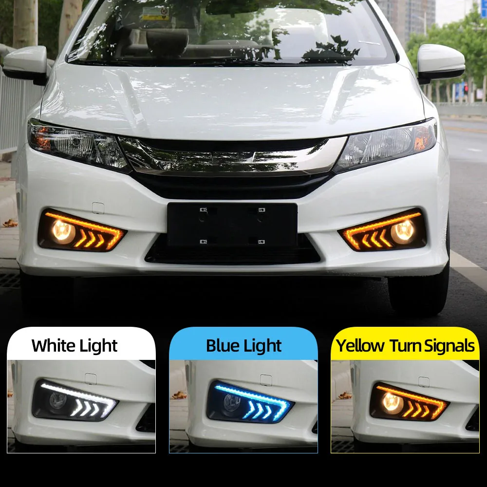 Car led DRL daytime running light For Honda city Grace 2015 2016 Turn