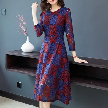 

2020 New Style Autumn Elegant Crew Neck Three-quarter-length Sleeve