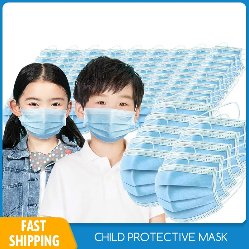 

Disposable Child Mask 3 Layer Anti Dust Haze Safety Kids Mask Children Boy Girl Cartoon Face Mouth Masks Adult Mask 10pcs/50pcs