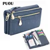 PUOU 2020 Fashion Zipper Purses Women's Wallets Envelop Long Wallet Women Long Section Clutch Wallet Soft PU Leather Money Bag 1