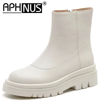 

APHNUS Womens Boots Riding Short Ankle Booties Flats Low Mid Heels Pumps Platforms Trifle Woman 2020 Shoes For Women New Boot
