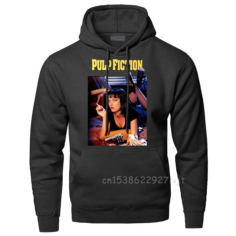 Hoodies Men Pulp Fiction Wallace Movie Hooded Sweatshirts Funny Hoodies Streetwear Hip Hop Cool Streetwear Print Sportswear
