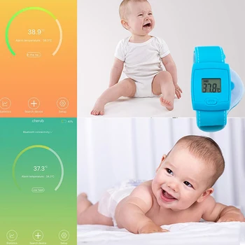 

Bluetooth Children Digital Thermometer Real Time Tracking Monitor APP Monitoring Smart Body Temperature Measurement Wristbands