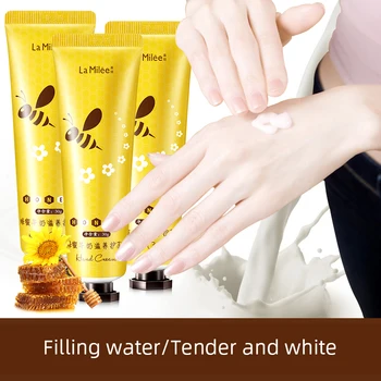 

2 pcs Honey Hand Cream Moisturizing Smooth Fine Lines Anti-Drying Anti-Crack Hand Cream