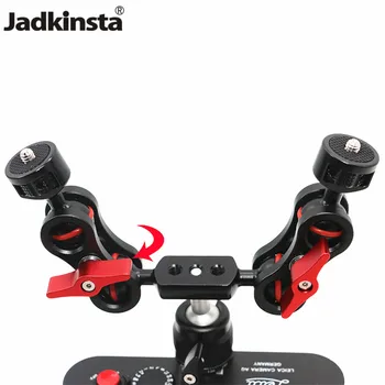 

Jadkinsta 1/4 Tripod Double Head Magic Arm 360 Degree Rotate Articulating Tripod Head Ball Mount Extension Arm for Photography