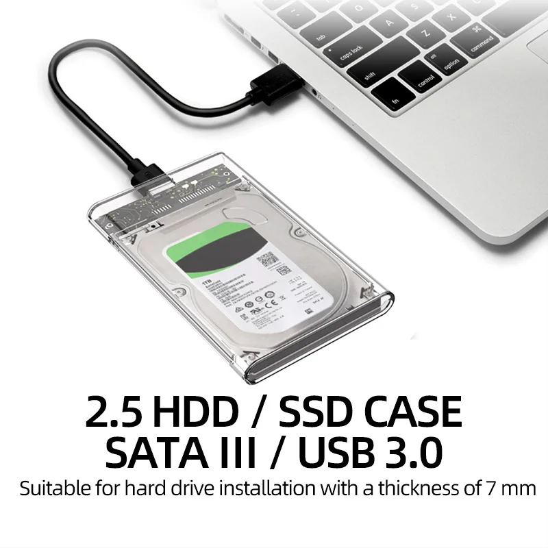 2.5 Inch HDD Case SATA 3.0 to USB 3.0 5 Gbps 4TB HDD SSD Enclosure Support UASP External Hard Disk Box