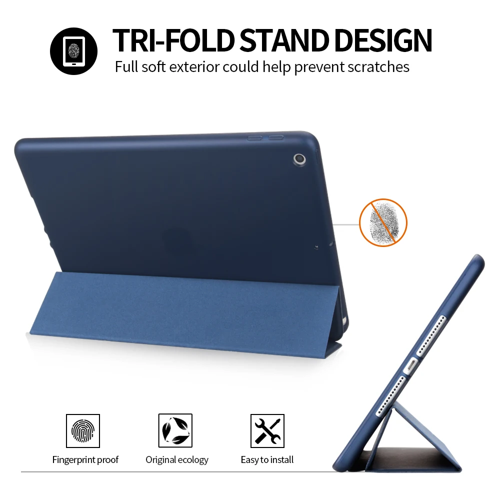 para o Ipad 9.7 2023 2023 Case de Couro Flip Fique Case para Ipad 5th 6th Geração Capa A1822 A1823 A1893 A1954 Case - Imagem 2