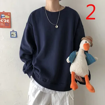 

Autumn Korean retro cartoon print long-sleeved T-shirt male loose trend bottoming shirt sweater