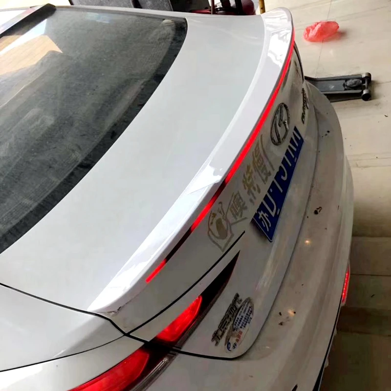

for Hyundai Elantra auto parts spoiler ABS material with LED light color spoiler 2017 Elantra rear spoiler