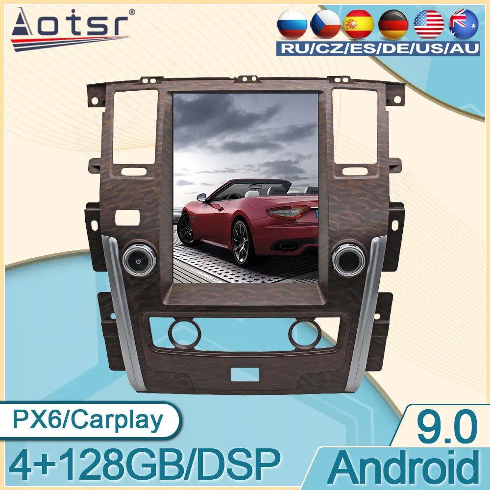 Android 128G мультимедийный плеер для NISSAN патруль 2010 - 2018 автомобильное радио Тесла