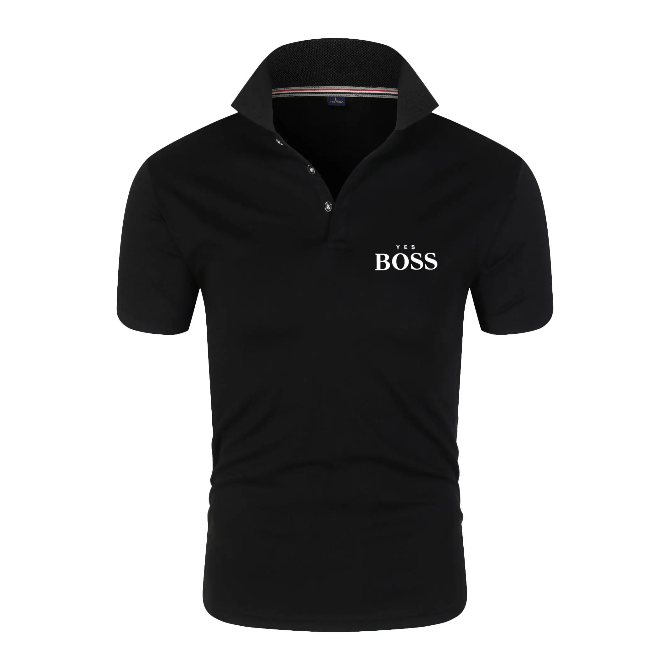 Новые летние продукт Мужская брендовая Boss тонкий короткий рукав деловые простые