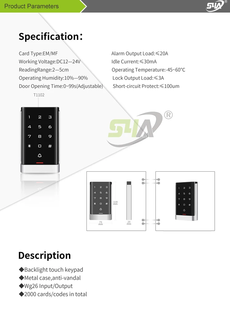 RFID Touch Standalone controller